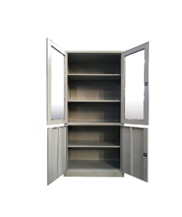 Metal Storage Cabinet With Glass Door