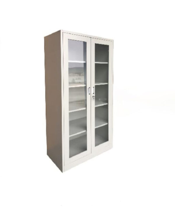 Metal Storage Cabinet With Glass Door